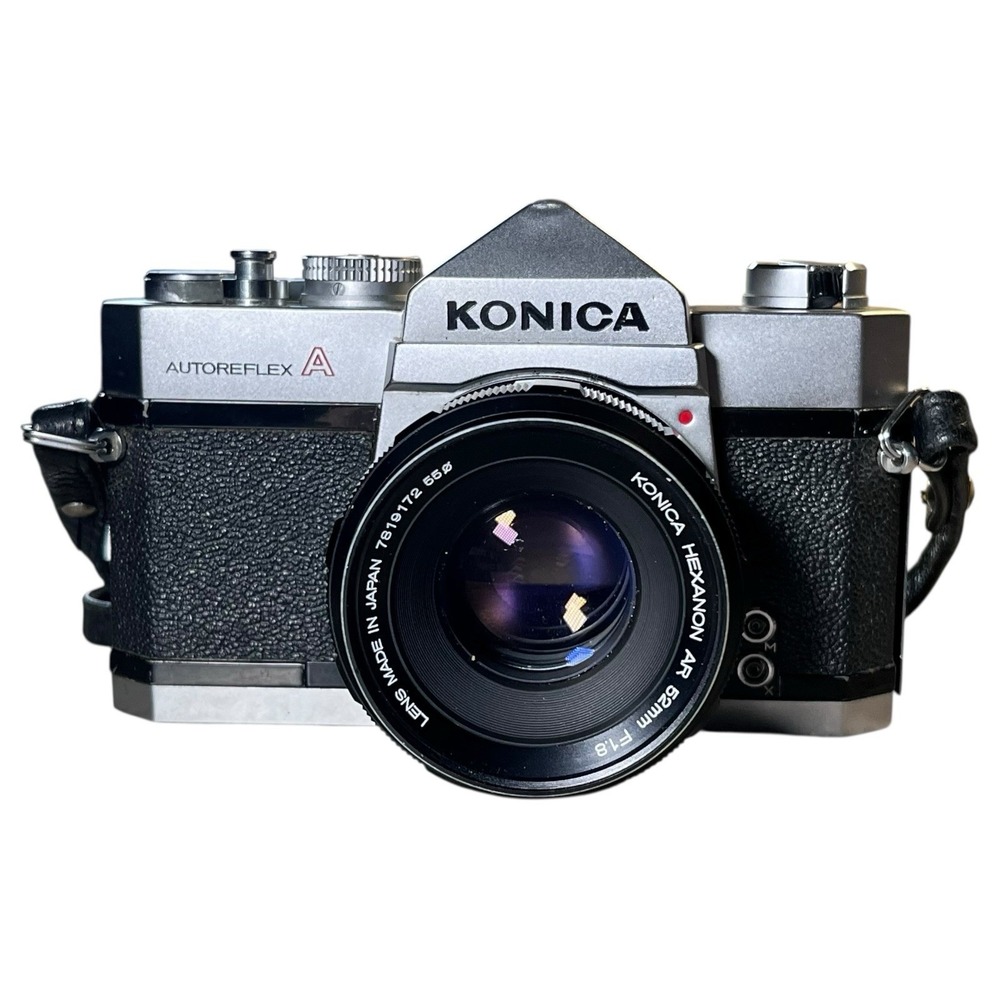 Konica Autoreflex A 35mm SLR film‎ Camera Konica Hexanon 52mm f1.8 lens & Manual
